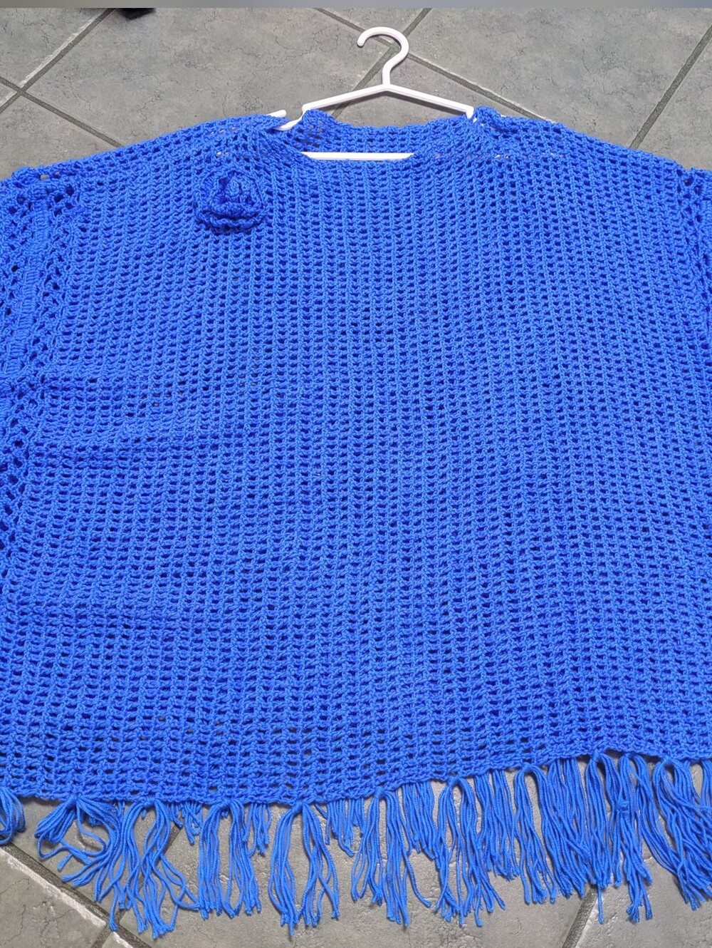 Blue Crocheted Sweater/Vest Xl/XXl